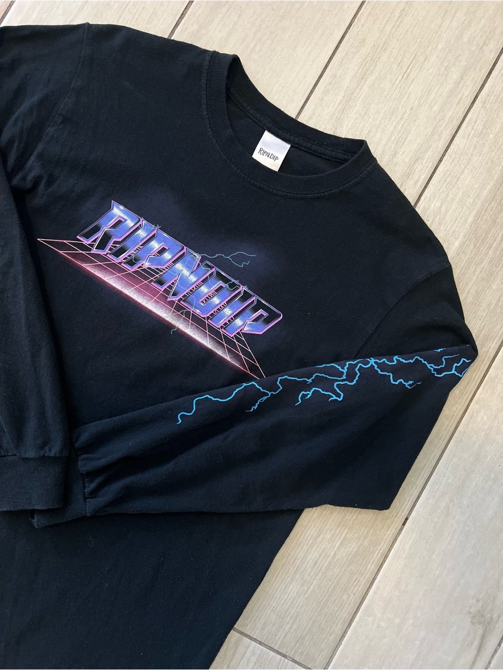 Rip n Dip Long Sleeve Black Storm Mens Size Small